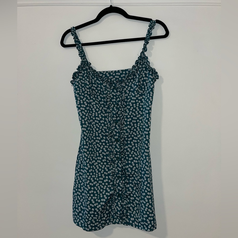 Green floral dress